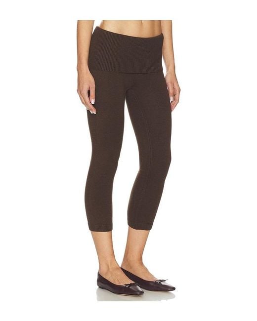 Frankie's Bikinis Brown Milo Cloud Knit Capri Pant