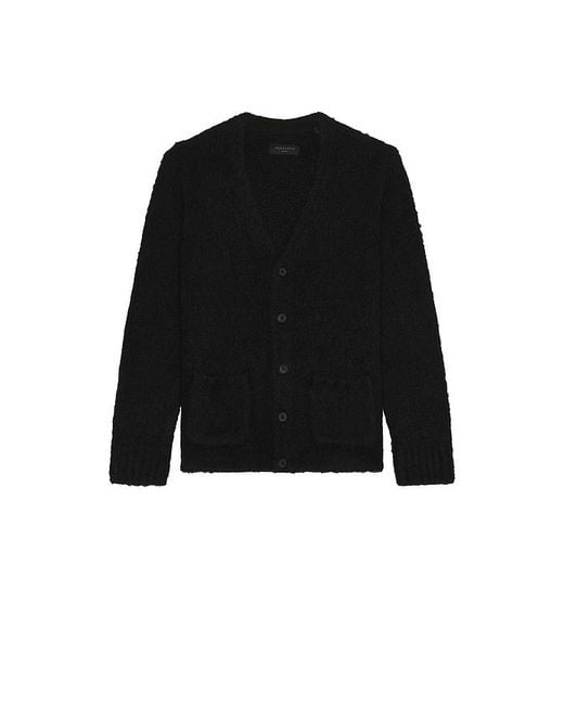 AllSaints Black Tobie Cardigan for men