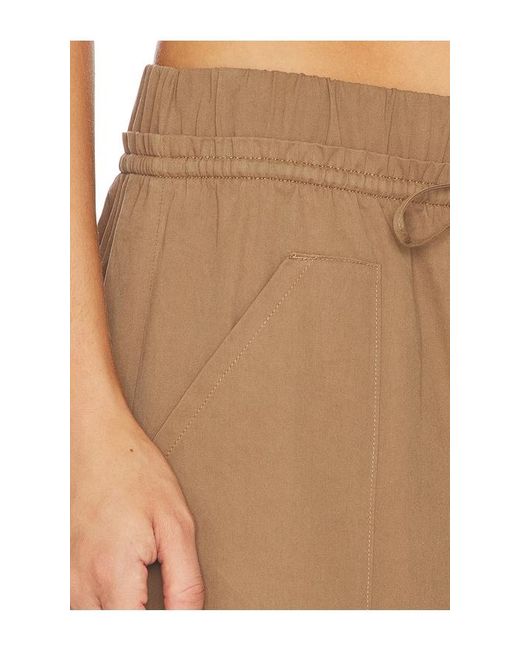 Vince Natural Mid Rise Cotton Drawstring Pant