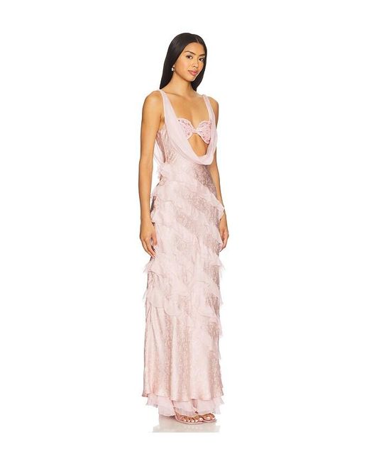 Vestido Largo Florence En Talla En For Love & Lemons de color Pink