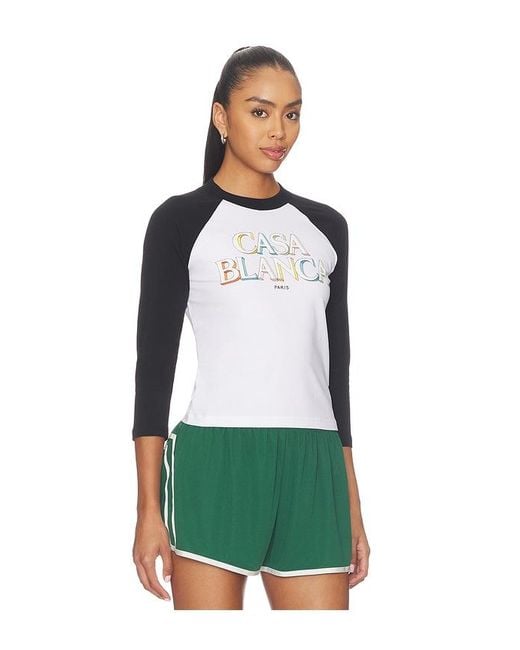 Casablanca Green Baseball Tee