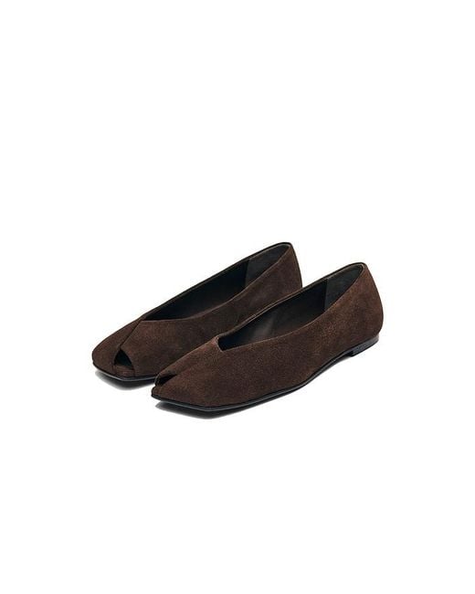 Alohas Black Katia Suede Ballet Flat