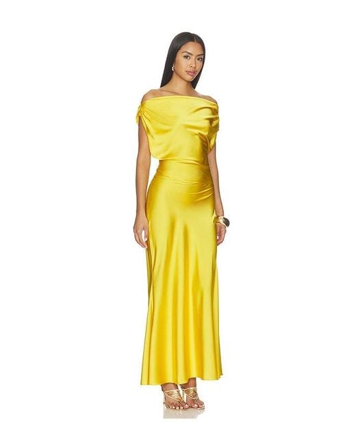 I.AM.GIA Yellow Kahlo Satin Maxi Dress