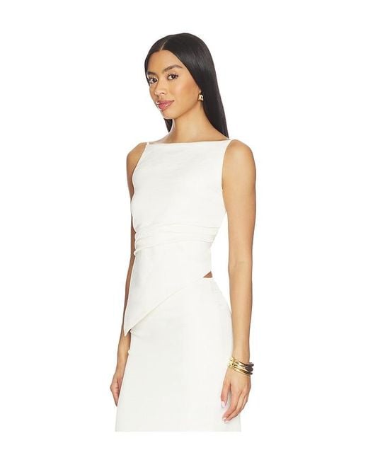 NonChalant Label White Elvina Top