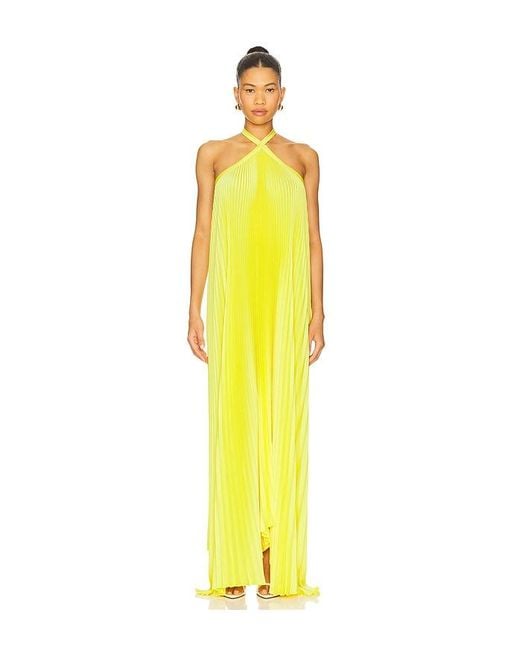 Vestido Largo Deesse En Color Amarillo Talla (También En 12/L, 14/Xl, 6/Xs, 8/S) L'idée de color Yellow