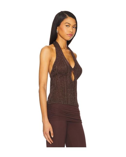 Misha Brown Echo Knit Top