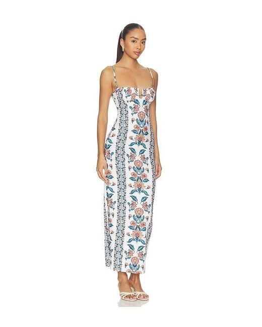 Montce White Petal Long Slip Dress