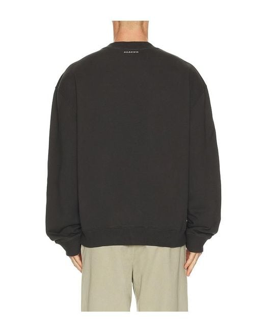 AllSaints Black Icon Crew Sweatshirt for men