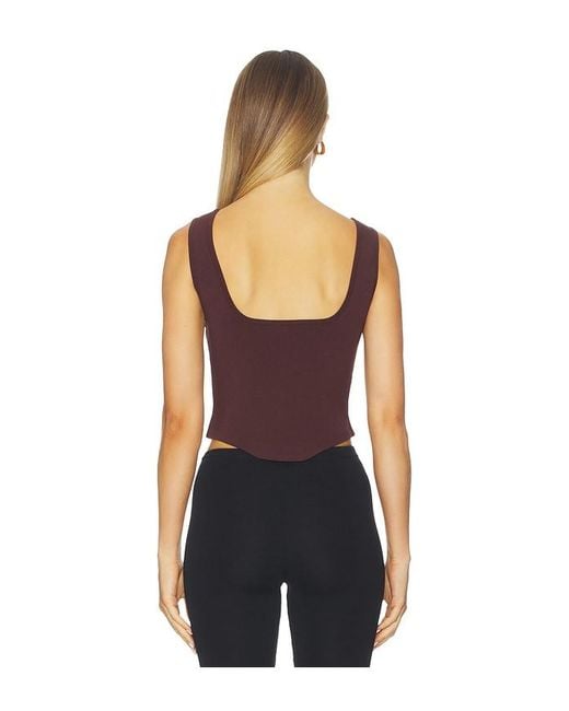 L'Agence Blue Saga Square Neck Knit Corset