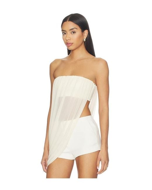 superdown White Elodie Strapless Top