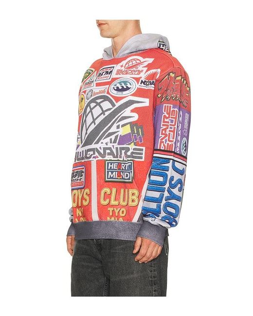 BBCICECREAM Red Outside Hoodie for men
