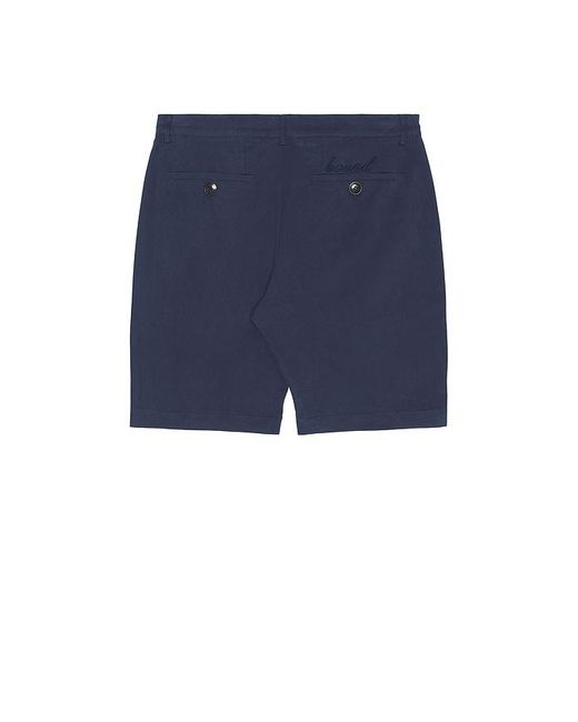 BOUND Blue Pleat Smart Canvas Shorts for men