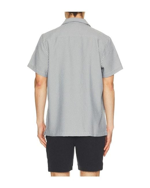 Rails Gray Amalfi Camp Collared Shirt for men