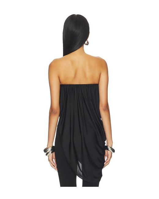 GIUSEPPE DI MORABITO Black Asymmetric Drape Top