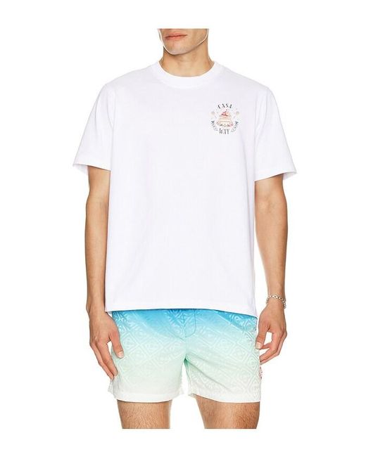 Casablanca White Classic T-Shirt for men