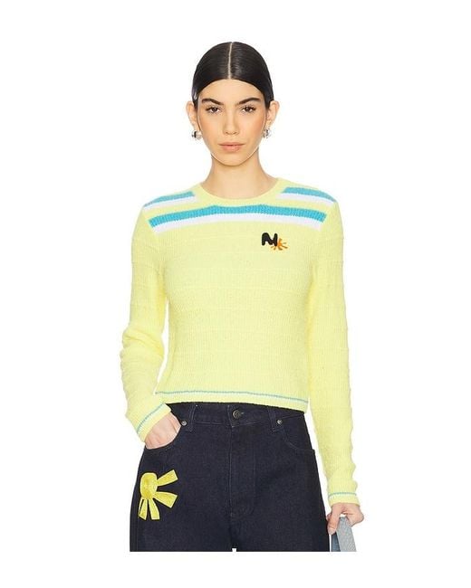 MSGM Striped セーター Yellow