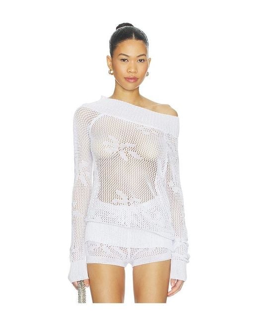 SNDY'S White Terra Knit Top
