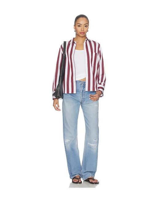 Madewell Red Yneck Shirt