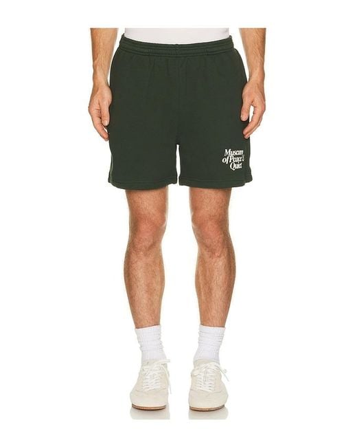 Museum of Peace & Quiet Green Mid Century Sweatshorts for men