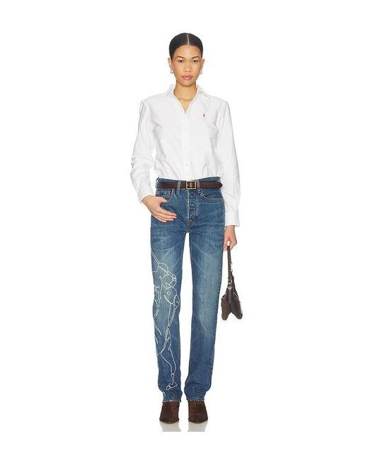 Polo Ralph Lauren Blue Rigid Denim Straight Leg