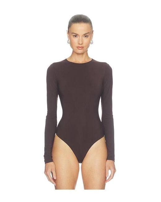 Agolde Black Aura Long Sleeve Bodysuit