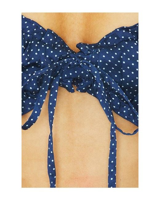 MORE TO COME Blue Reese Bra Top