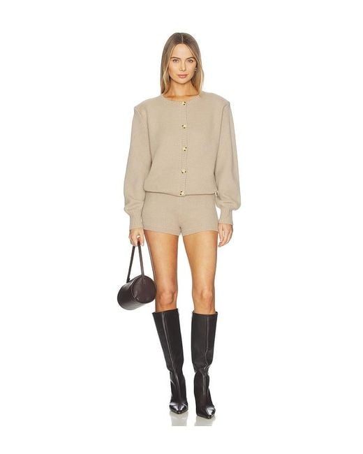 SER.O.YA Natural Sable Knit Romper