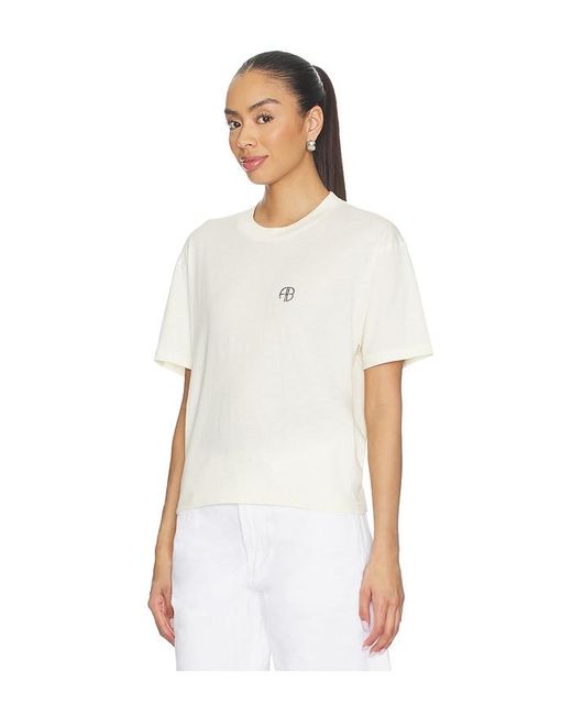 Anine Bing White Walker Soft Stencil Tee