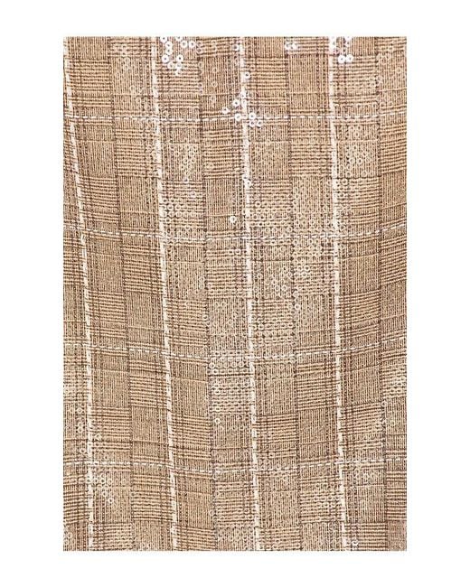 Line & Dot Natural Checkmate Oversized Shacket