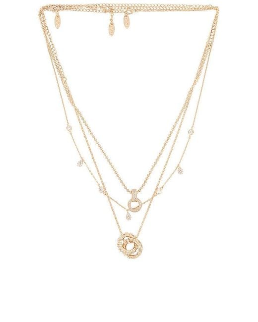 Ettika White Layered Pendant Necklace