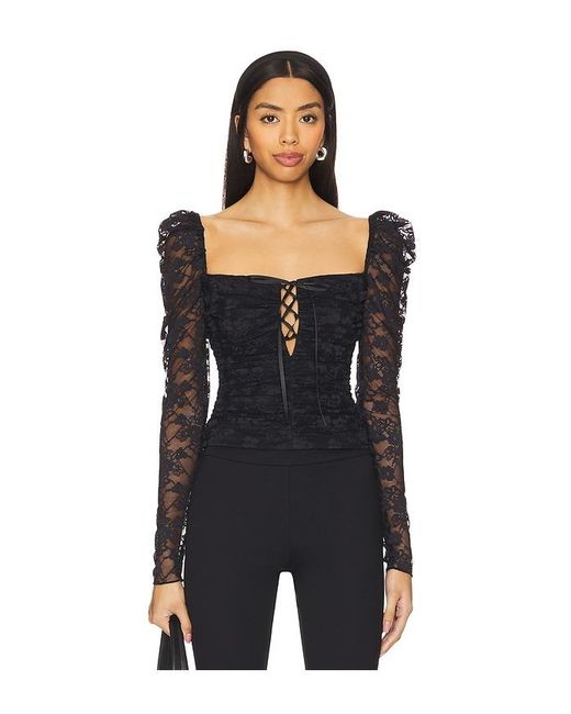 MAJORELLE Black Ava Top