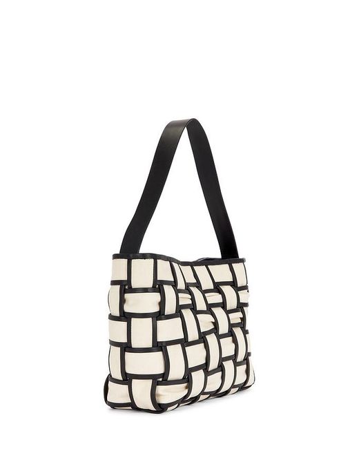 St. Agni White Border Woven Mini Tote
