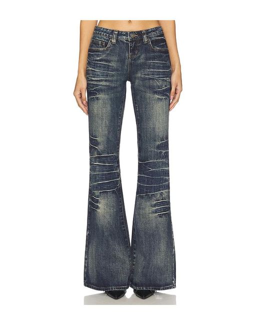 Jaded London Blue Ausgestellte Jeans Extreme