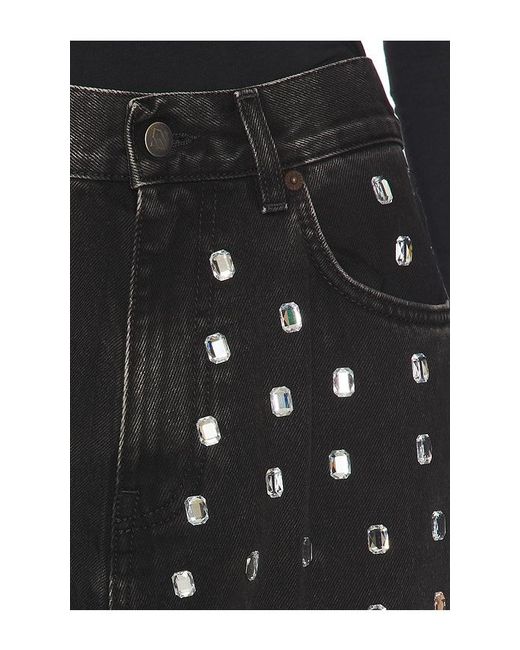 GIUSEPPE DI MORABITO Black Embellished Wide Leg Jean
