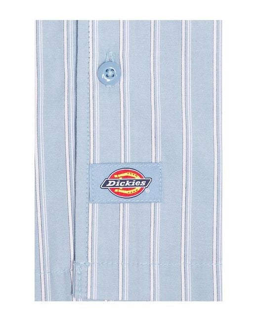 Dickies Blue Venedocia Stripe Shirt for men