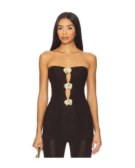 Cin Cin Black X Revolve Lotus Knit Top