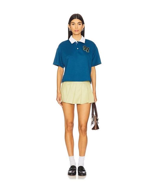 superdown Blue Alinia Polo Top