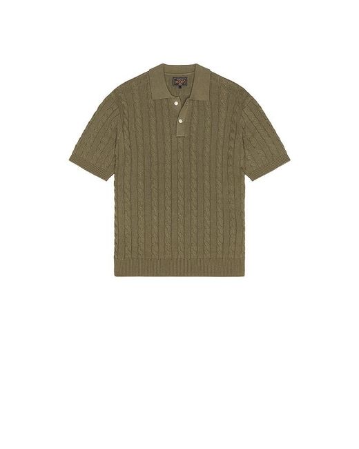 Knit Polo Cable En Color Verde Talla (También En S, Xl) Beams Plus de hombre de color Green
