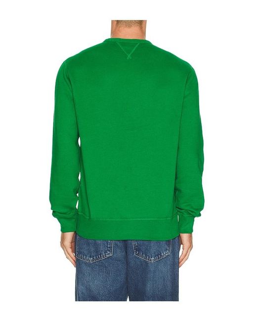 Polo Ralph Lauren Green Long Sleeve Rl Fleece Crewneck Sweatshirt for men