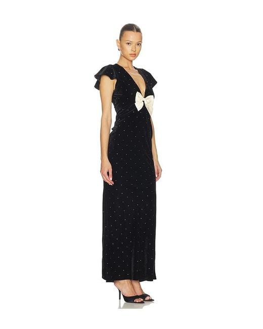LoveShackFancy Black Melora Dress