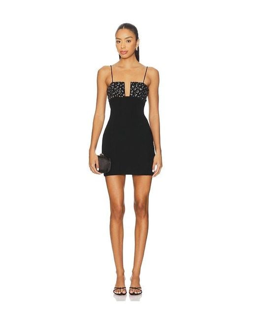La Fuori Black Fiora Mini Dress