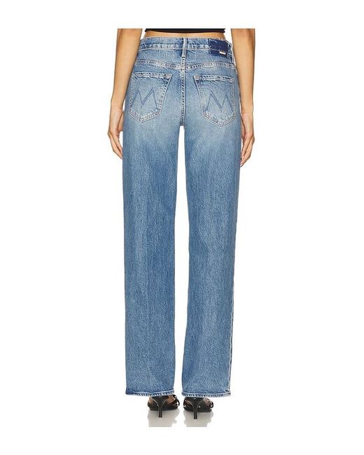 Mother Blue The Mid Rise Tunnel Vision Sneak Jeans