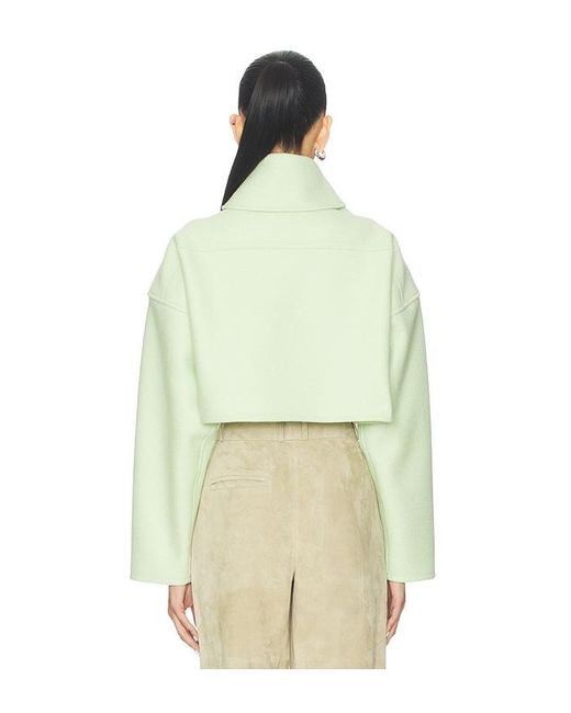 KENZO Green Boxy Cropped Vareuse Jacket