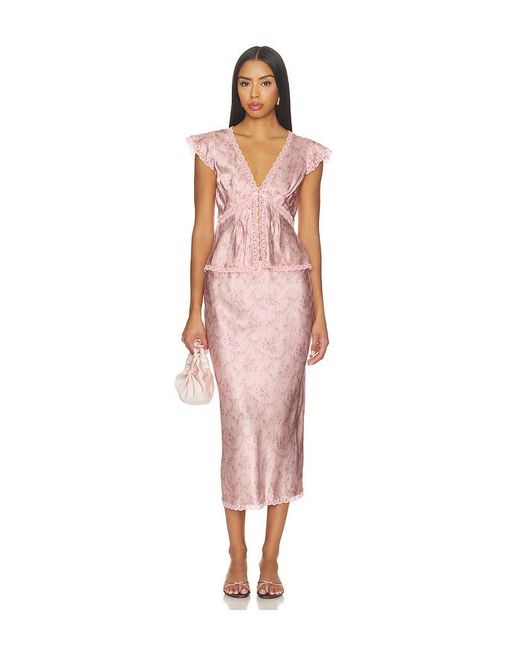 LoveShackFancy Pink Oberteil Amara