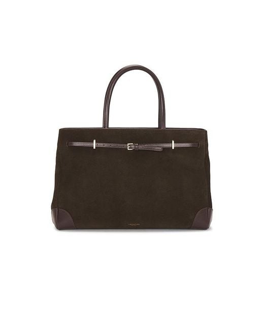 VERAFIED Brown Suede Book Tote Bag