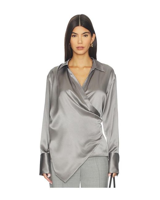 Helmut Lang White Wrap Relax Shirt
