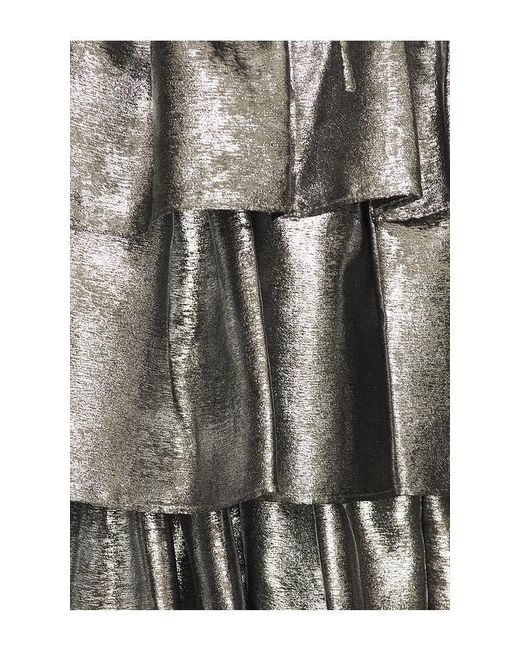 AKNVAS White Henriette Ruffle Gown