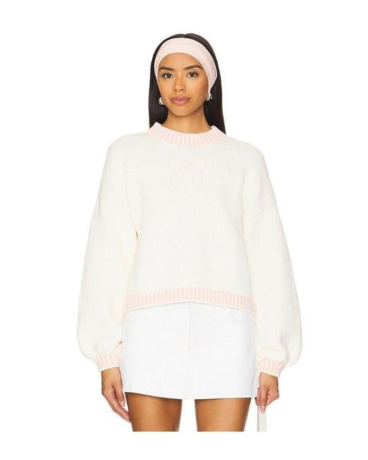 MAJORELLE White Rory Bow Sweater