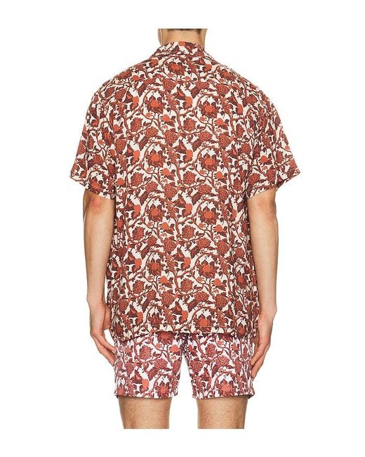 ARRELS Barcelona Red Kabak X Lazaro Rosa-Violan Camp Collar Shirt for men
