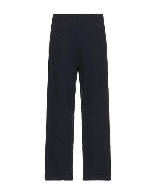 Beams Plus Blue 2 Pleats Relax Trousers for men